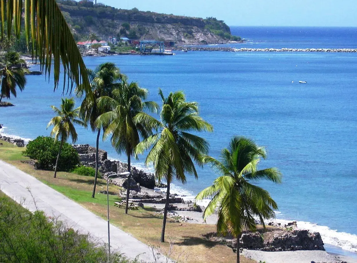 Historic Lower Town and its waterfront on Sint Eustatius